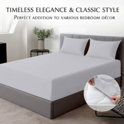Moonlight Bedding 40Cm Deep Pocket Fitted Sheet King-Elastic Corners Wrinkle Resistant Bed Sheet (Silver, 152X200Cm, 5X7 Fit) - thumbnail 8