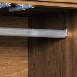 Sweeek - Wardrobe With 2 Doors, 2 Drawers And 1 Hanging Rail Wood Decor Hazel 80X53X180 Cm - Ayana - thumbnail 7