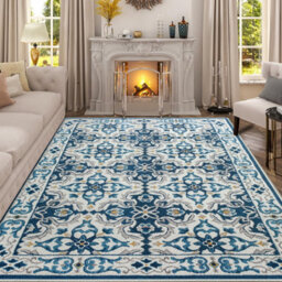 Ameha Luna Printed Rug Large Area Traditional Floral Medallion Pattern Rugs Hallway Living Room Carpet 160X230 Cm - thumbnail 8