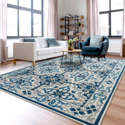 Ameha Luna Printed Rug Large Area Traditional Floral Medallion Pattern Rugs Hallway Living Room Carpet 160X230 Cm