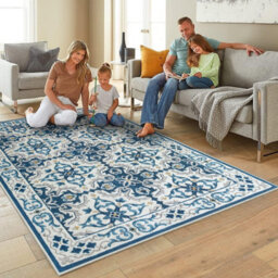 Ameha Luna Printed Rug Large Area Traditional Floral Medallion Pattern Rugs Hallway Living Room Carpet 160X230 Cm - thumbnail 2