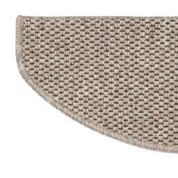Floordirekt Calcutta Self Adhesive Hard Wearing Sisal Stair Tread Mat For Indoor Stairs Semicircular Taupe 23.5 X 65 Cm - thumbnail 4
