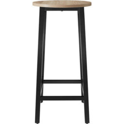 Tectake Bar Stools Corby - Industrial Wood Light, Oak Sonoma, Set Of 4 - thumbnail 3
