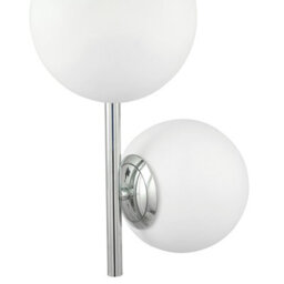 Pacific Lifestyle Asterope White Orb And Shiny Chrome Metal Pendant - thumbnail 3