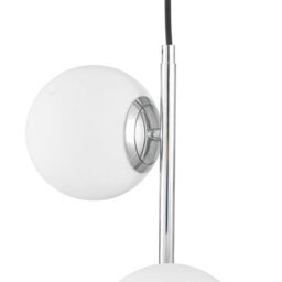 Pacific Lifestyle Asterope White Orb And Shiny Chrome Metal Pendant - thumbnail 4