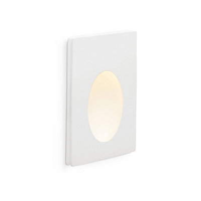 Luminosa Lighting Luminosa Plas Led 1 Light Indoor Recessed Wall Light White Plaster - image 1