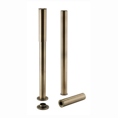 Enki Antique Brass Traditional Modern Bathroom Adjustable Shroud Standpipes For Freestanding Roll Top Bath Tub 2-Piece (Diam) 38mm - image 1