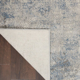 Ivory Light Blue Luxurious ,rustic Textures Modern Rug For Bedroom & Living Room-120Cm X 180Cm - thumbnail 8
