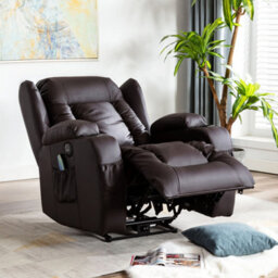 More4Homes Caesar Electric Bonded Leather Automatic Recliner Armchair Sofa Home Lounge Chair (Brown) - thumbnail 8
