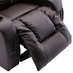 More4Homes Caesar Electric Bonded Leather Automatic Recliner Armchair Sofa Home Lounge Chair (Brown) - thumbnail 6