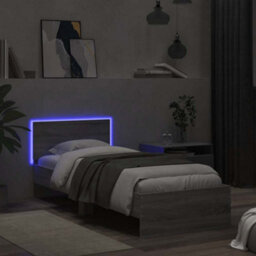 Walplus Engineered Wood Bed Frame With Headboard Rgb Led Lights And Slatted Base For Bedroom - thumbnail 5