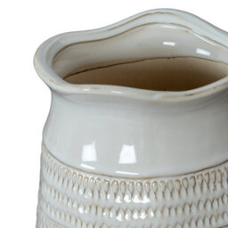 Tava Cylinder Hewn Vase - Organic Textured Modern Decor Piece - thumbnail 2