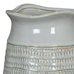 Tava Cylinder Hewn Vase - Organic Textured Modern Decor Piece - thumbnail 3