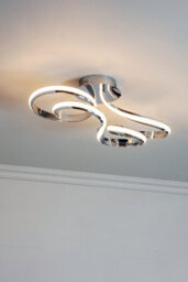 Anson Lighting Carra Semi Flush Light Finished In Chrome Plate And White Silicone - thumbnail 5