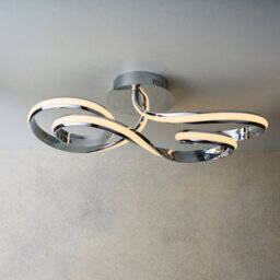 Anson Lighting Carra Semi Flush Light Finished In Chrome Plate And White Silicone - thumbnail 1