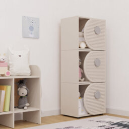 Heze Furniture Ping Multifunction Horizontal Cabinet Shelf Unit Kids Bedroom - Cashmere - thumbnail 2