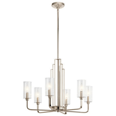 Luminosa Lighting Luminosa Kichler Kimrose Multi Arm Pendant Ceiling Light Polished Nickel - image 1