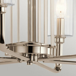 Luminosa Lighting Luminosa Kichler Kimrose Multi Arm Pendant Ceiling Light Polished Nickel - thumbnail 4