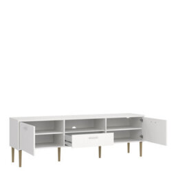 Furniture To Go Media Tv-Unit With 2 Doors + 1 Drawer In White - thumbnail 5