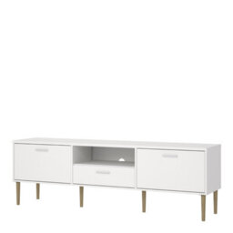Furniture To Go Media Tv-Unit With 2 Doors + 1 Drawer In White - thumbnail 3