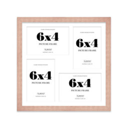 12X12 Inch 4 Opening Photo Collage Frame, Display Four 6X4 Inch Photos, Multi Aperture Family Picture Frame, Bronze - thumbnail 2