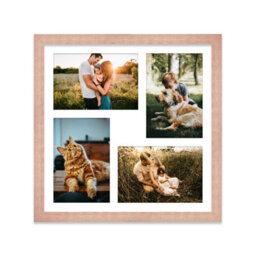 12X12 Inch 4 Opening Photo Collage Frame, Display Four 6X4 Inch Photos, Multi Aperture Family Picture Frame, Bronze - thumbnail 1