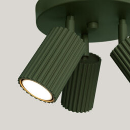Luminosa Lighting Luminosa Karbon Minimalist Ceiling Spotlight Cluster 3 Light Olive Green - thumbnail 5