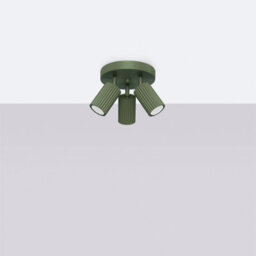 Luminosa Lighting Luminosa Karbon Minimalist Ceiling Spotlight Cluster 3 Light Olive Green - thumbnail 2