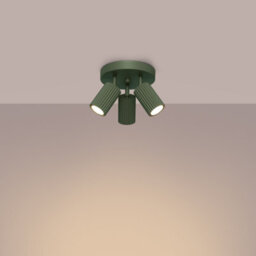 Luminosa Lighting Luminosa Karbon Minimalist Ceiling Spotlight Cluster 3 Light Olive Green - thumbnail 3