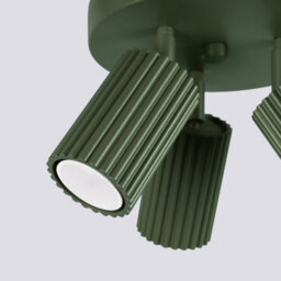 Luminosa Lighting Luminosa Karbon Minimalist Ceiling Spotlight Cluster 3 Light Olive Green - thumbnail 6