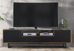 200Cm Loft Retro Industrial Tv Unit Stand Vintage Oak Cabinet Cupboard Sideboard - thumbnail 6