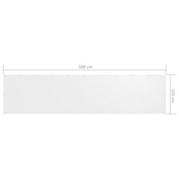 Berkfield Balcony Screen White 120X500 Cm Oxford Fabric - thumbnail 5