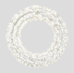 Xmas Haus 70X9Cm 2D White Metal Wreath With 1200 Cool White Led - thumbnail 1