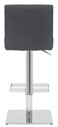 Lamboro Snella Signature Charcoal Grey Real Leather Bar Stool, Adjustable & Swivel - thumbnail 5