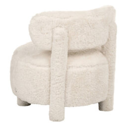 Beliani Armchair Hamina Faux Fur Light Beige - thumbnail 6