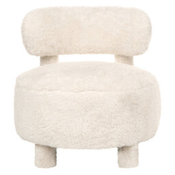 Beliani Armchair Hamina Faux Fur Light Beige - thumbnail 5