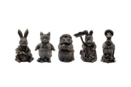 Beatrix Potter Set Of 5 Cane Or Stake Toppers Peter Rabbit, Tom Kitten, Mrs Tiggy Winkle, Hunca Munca, Jemima Puddle Duck - thumbnail 1