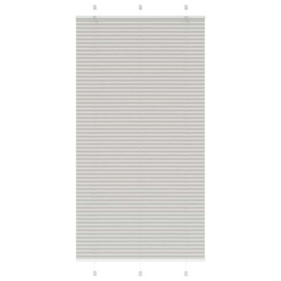 Berkfield Pleated Blind Light Grey 105X200 Cm Fabric Width 104.4 Cm Polyester - image 1