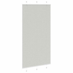 Berkfield Pleated Blind Light Grey 105X200 Cm Fabric Width 104.4 Cm Polyester - thumbnail 3