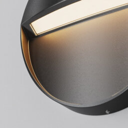 Luminosa Lighting Luminosa Mane Round Outdoor Flush Wall Lamp Black 3000K 100Lm Ip54 - thumbnail 2