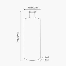 Pacific Lifestyle Tall Grey Recycled Glass Bottle Vase - thumbnail 6