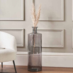 Pacific Lifestyle Tall Grey Recycled Glass Bottle Vase