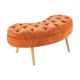 Living And Home Modern Orange Storage Bench With Removable Lid, 103Cm W X 50Cm D X 46Cm H - thumbnail 5