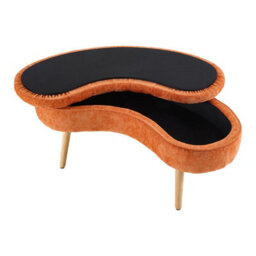 Living And Home Modern Orange Storage Bench With Removable Lid, 103Cm W X 50Cm D X 46Cm H - thumbnail 4