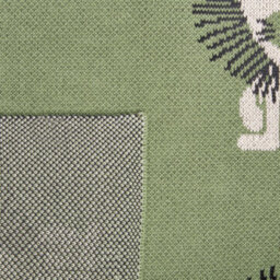 Beliani Blanket Rusami Cotton 130 X 170 Cm Green - thumbnail 7