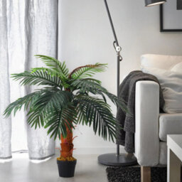 Living And Home Artificial Plant Artificial Tree Fake Palm Tree House Plant Indoor Outdoor Decorative In Black Plastic Pot H 100 Cm - thumbnail 3
