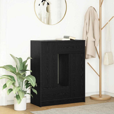 Berkfield Sideboard With Drawers And Doors Black Oak 73X31X90 Cm - image 1