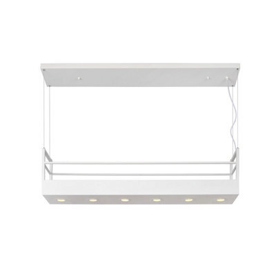 Lucide Miravelle Cottage Bar Pendant Light - 6Xgu10 - White - image 1