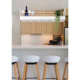 Lucide Miravelle Cottage Bar Pendant Light - 6Xgu10 - White - thumbnail 5