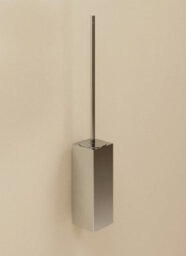 Cosmic Toilet Brush, Siver Gloss, Wall-Mounted. Collection Metric